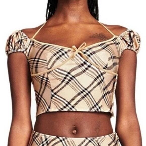 I.AM.GIA Carmel Top - Tan Check - XL - Picture 14 of 14